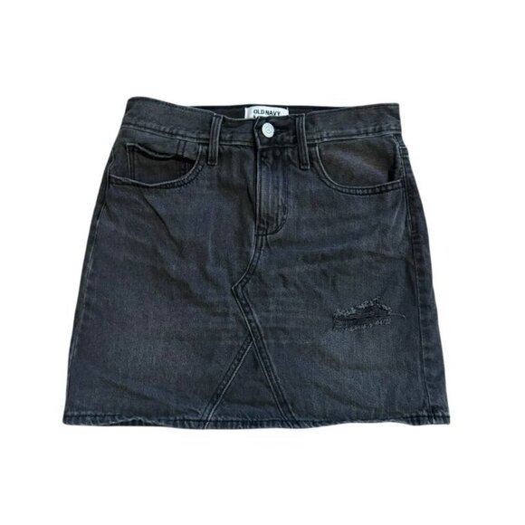 Girls 10/12 black denim skirt - Picture 1 of 2